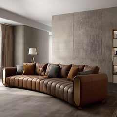 Minimalist Sepia Sofa Couch in living room setting