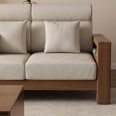 Sofa with built-in stockroom storage