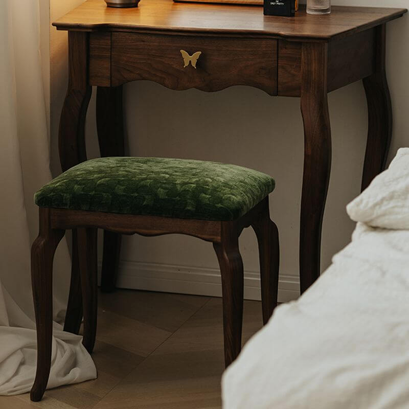 Stylish green stool for modern decor