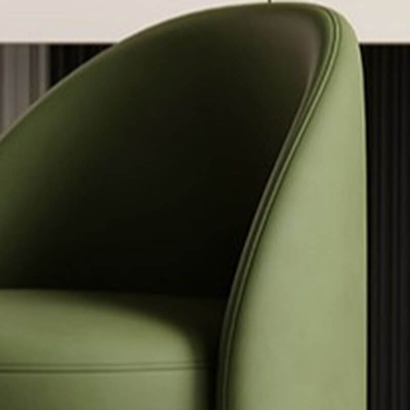 Orange minimalist stool on white background