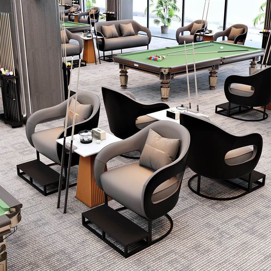 Minimalistischer Uni Aprikosenfarbe/Sepia/Grau Armsessel mit Armlehne, festem Rücken und Kissen Zweitbild