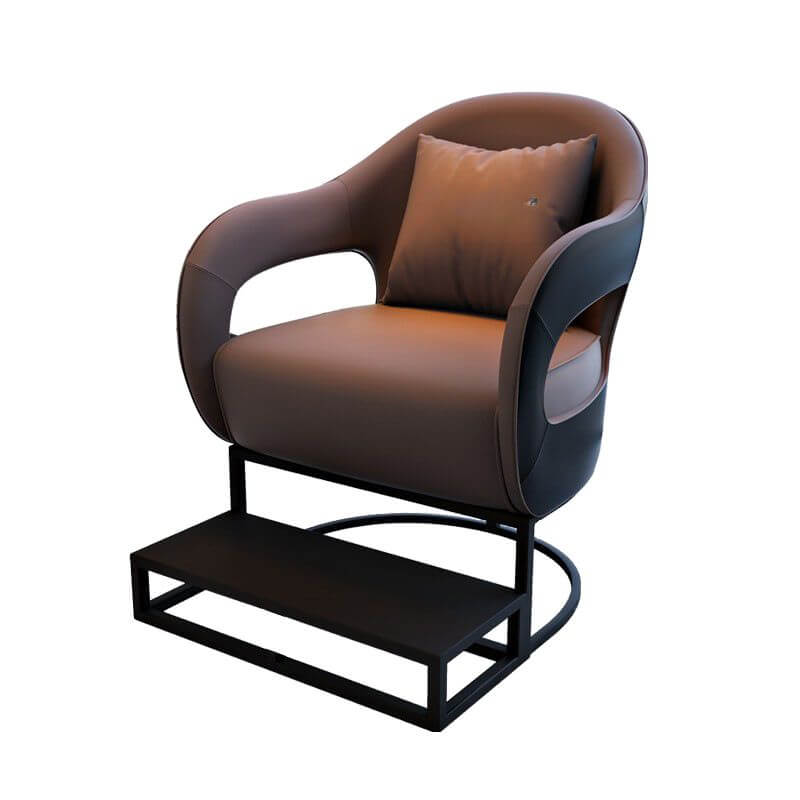 Comfortable minimalist chair with solid color