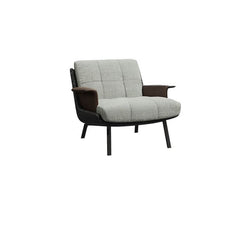 Minimalist Solid Color Arm Chair in Midnight Black