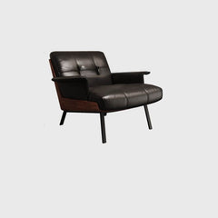Minimalist Solid Color Arm Chair with Ivory Cushion Back