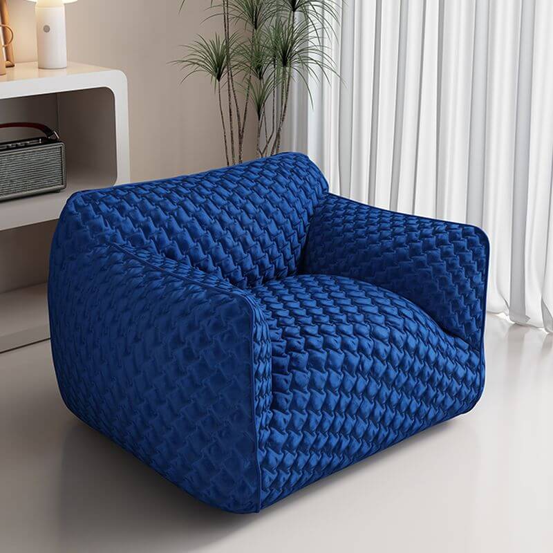 Minimalist solid color arm chair in light gray