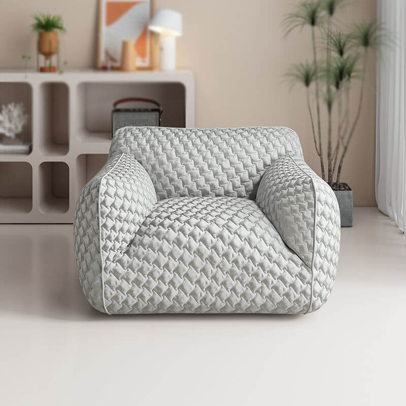 Stylish living room featuring minimalist arm chair