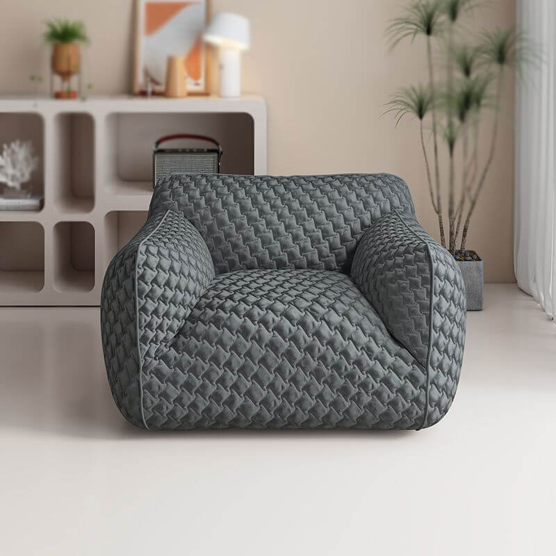 Minimalist arm chair placed in stylish decor