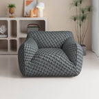 Minimalist arm chair placed in stylish decor