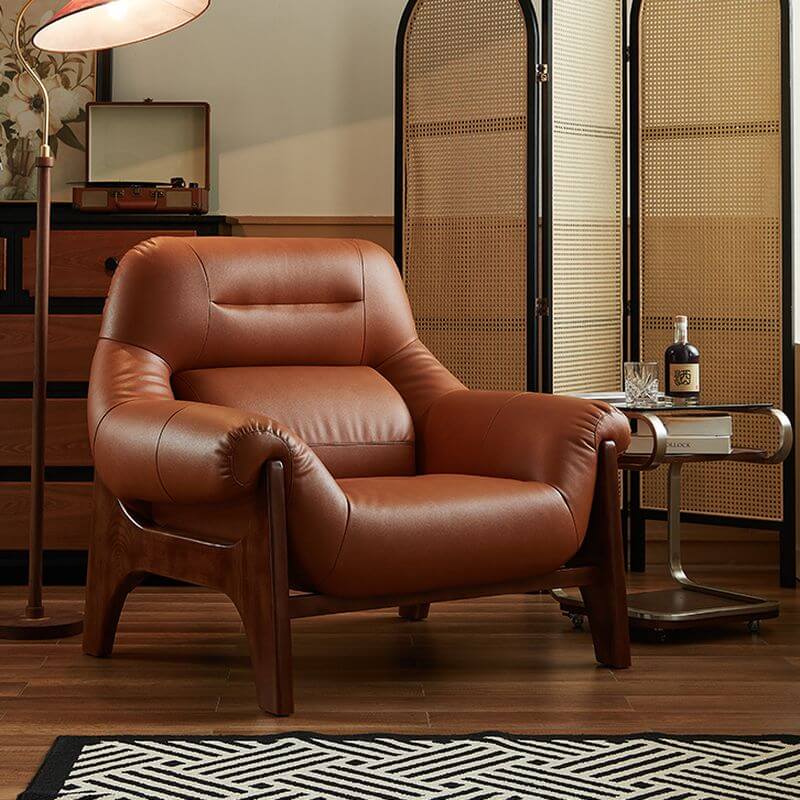 Minimalist chair in cocoa color Main image