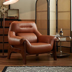 Minimalist chair in cocoa color