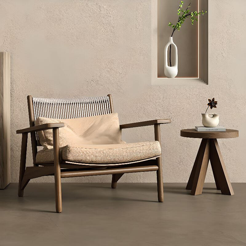 Minimalist Arm Chair in Midnight Black Main image