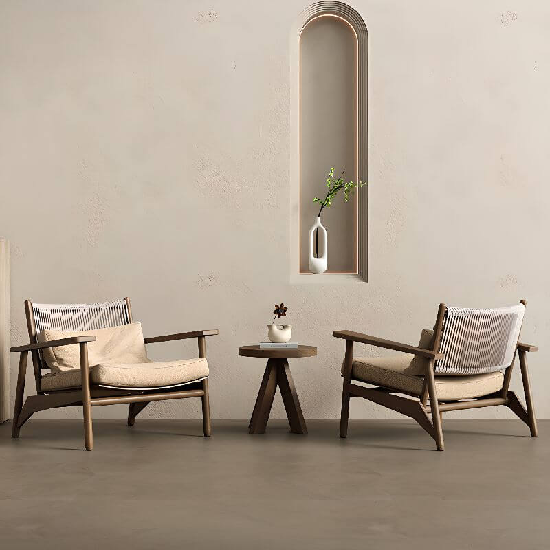 Minimalist Arm Chair in White