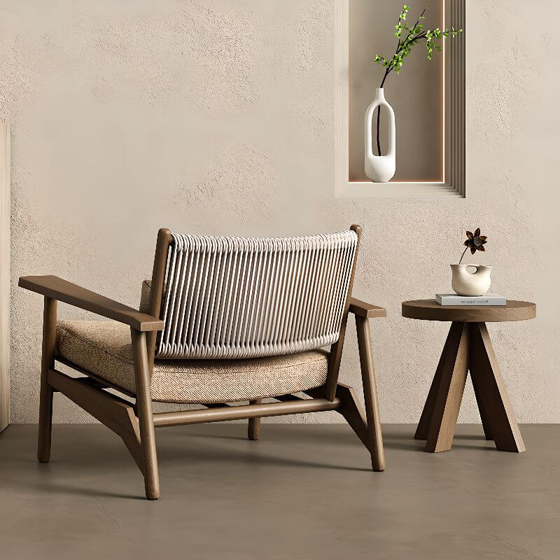 Minimalist Arm Chair in Cream