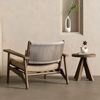 Minimalist Arm Chair in Cream