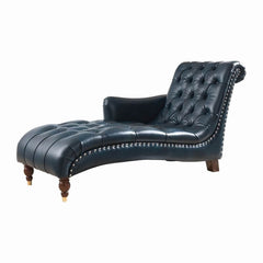 Elegant chaise with tuxedo arm design