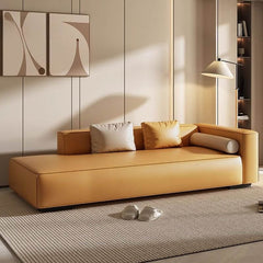 Minimalist Solid Color Chaise Bench in modern living room