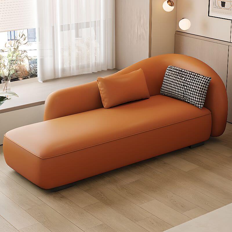 Scandinavian-style chaise with left-arm orientation