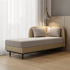 Left-arm chaise with tuxedo arm design