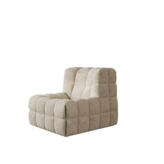 Minimalist side chair with tufted back