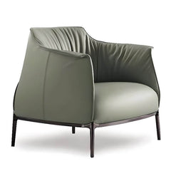 Contemporary gray chair with tight arms