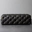 Minimalist solid color tufted sitting bench in black