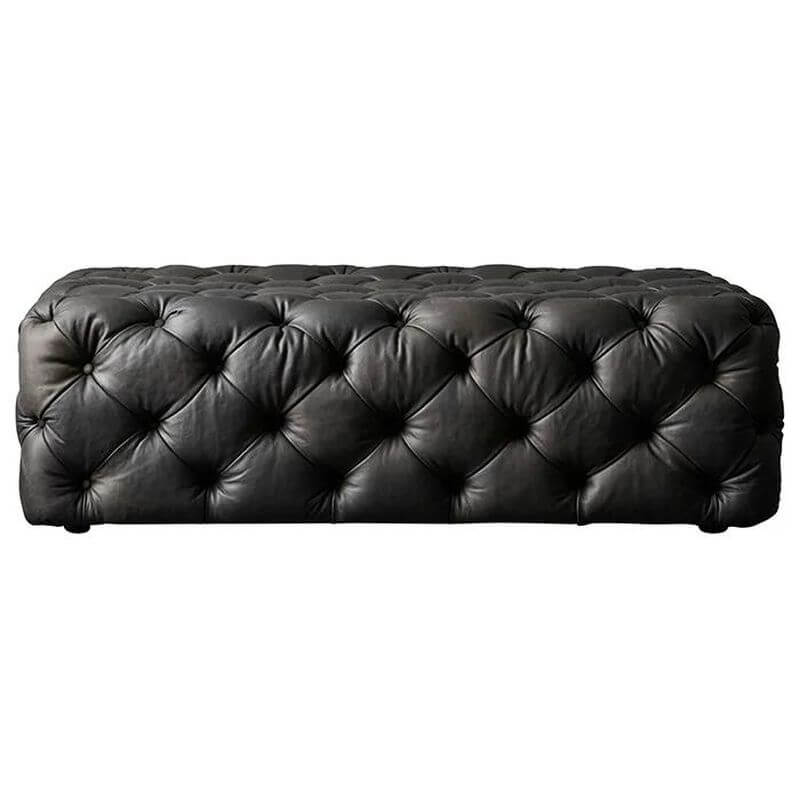 Stylish minimalist bench with cushioned seat