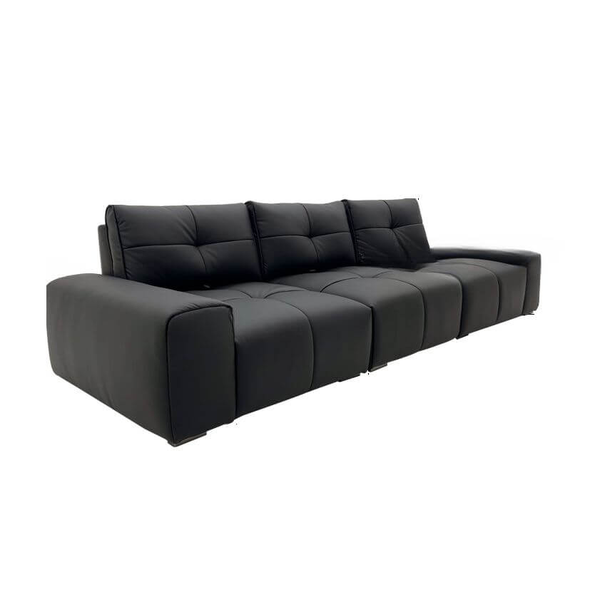 Close-up of ink upholstery texture on sofa