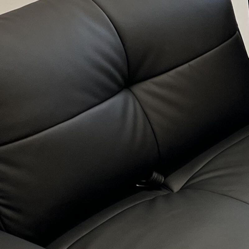 Living space with stylish minimalist 3-seater sofa