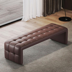 Upholstered accent bench in black for contemporary spaces