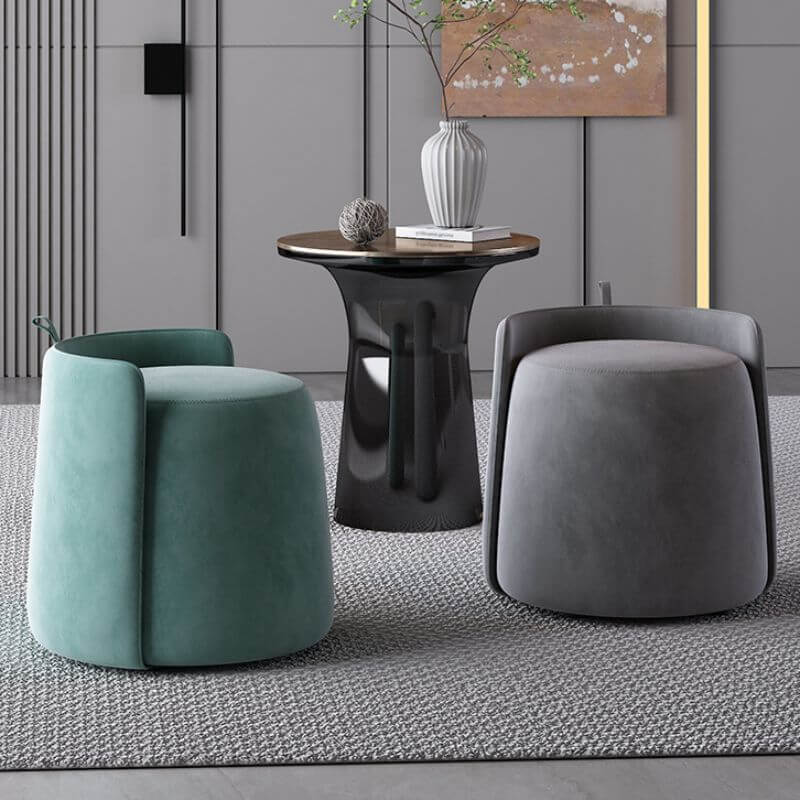 minimalist accent stool grey Hauptbild