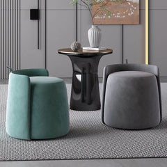 minimalist accent stool grey