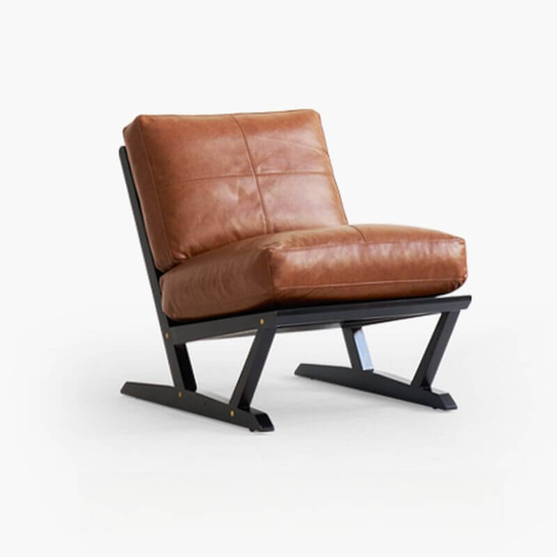 Minimalist Solid Color Side Chair in Midnight Black