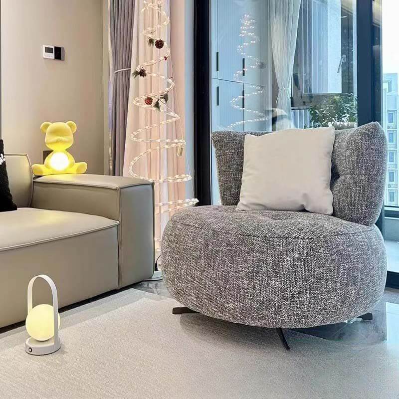 Minimalist Solid Color Side Chair in Gray