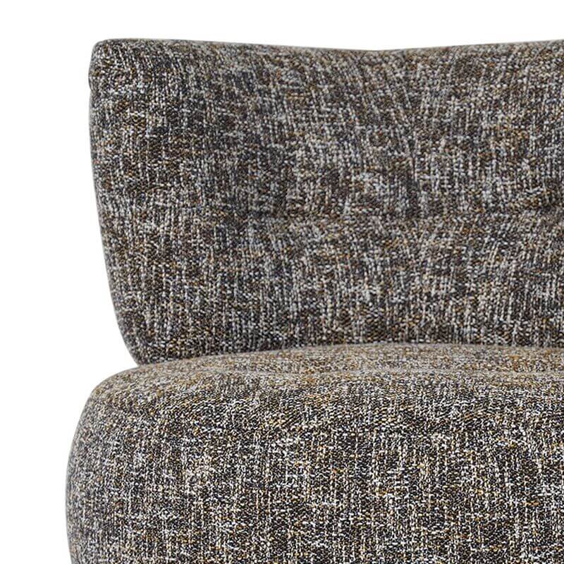 Minimalist Solid Color Side Chair with Tufted Back in Gray/Emerald Green/Light Brown, Rotatable with Pillow and Button-tufted Details Secondary image