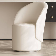 Solid color vanity stool in stylish interior