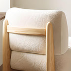 Floral pattern side chair with cushion back