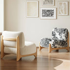 Slipcovered chair in modern living room