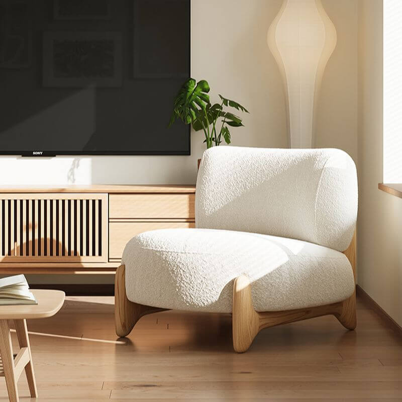 Stylish side chair in minimalist decor