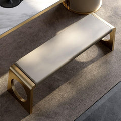 Solid color upholstered bench for entryway