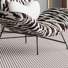 modern interior with striped chair