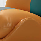 Reclining feature of the striped side chair