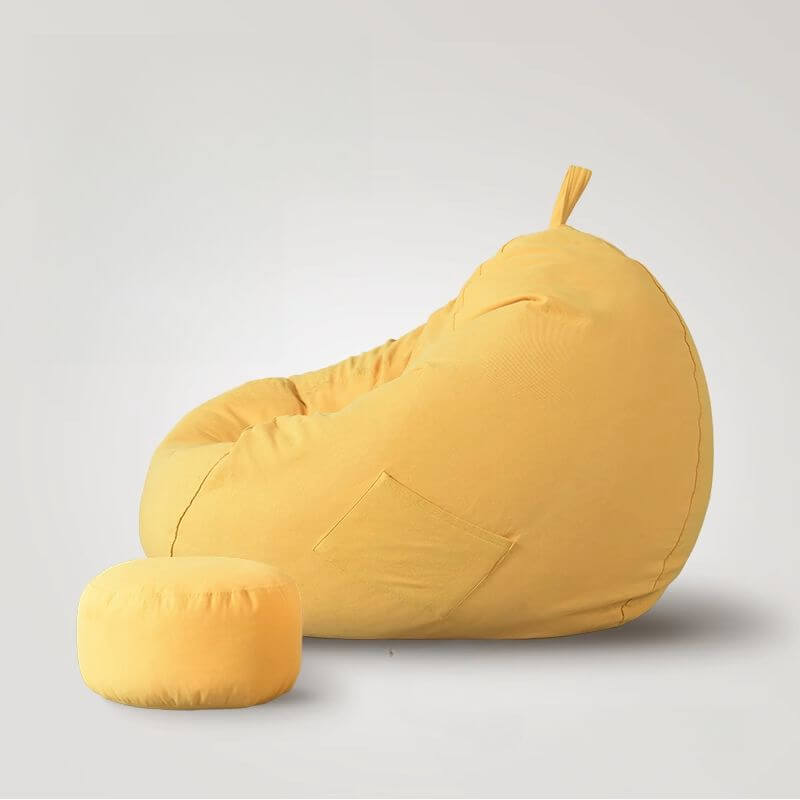 Apricot oversized bean bag for versatile use