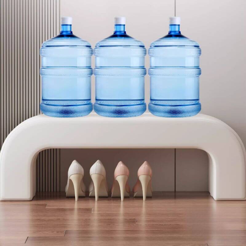 Dark gray plush bench for home decor