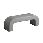 Dark gray plush bench for home decor