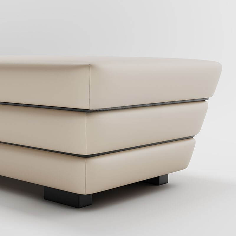 Banc d'appoint rembourré de couleur unie minimaliste avec siège rembourré Image secondaire du produit