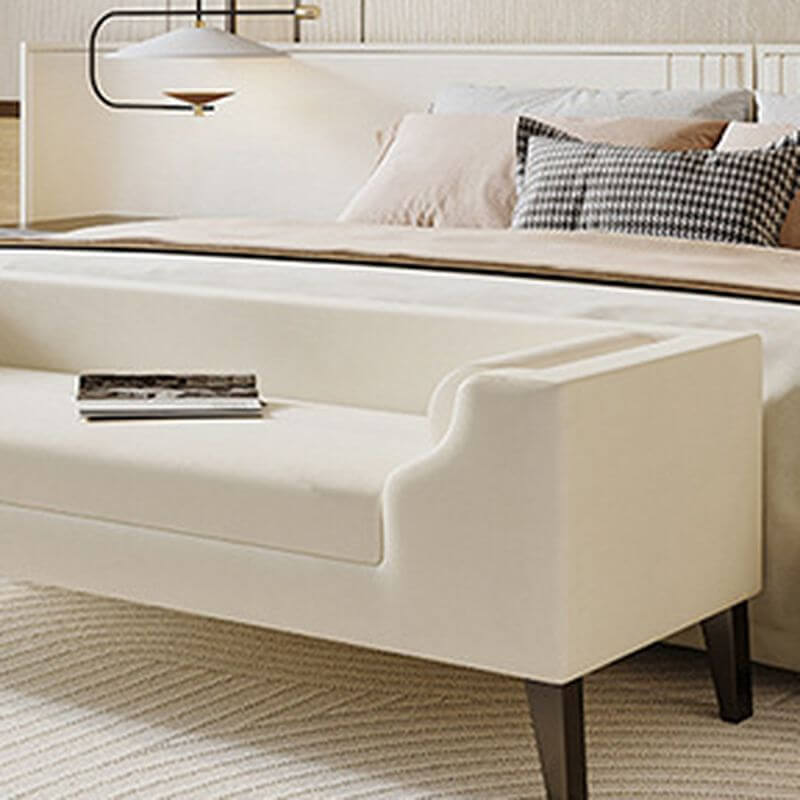 Stylish minimalistic sitting bench in living room setting