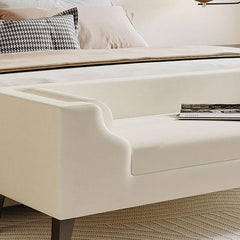 Elegant bedroom bench with rear seat back