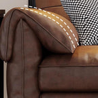 High-quality leather sofa in elegant setting
