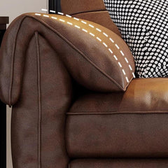 High-quality leather sofa in elegant setting