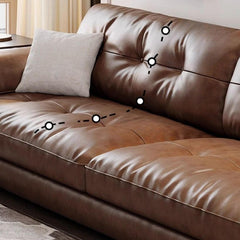 Versatile leather sofa enhancing home décor